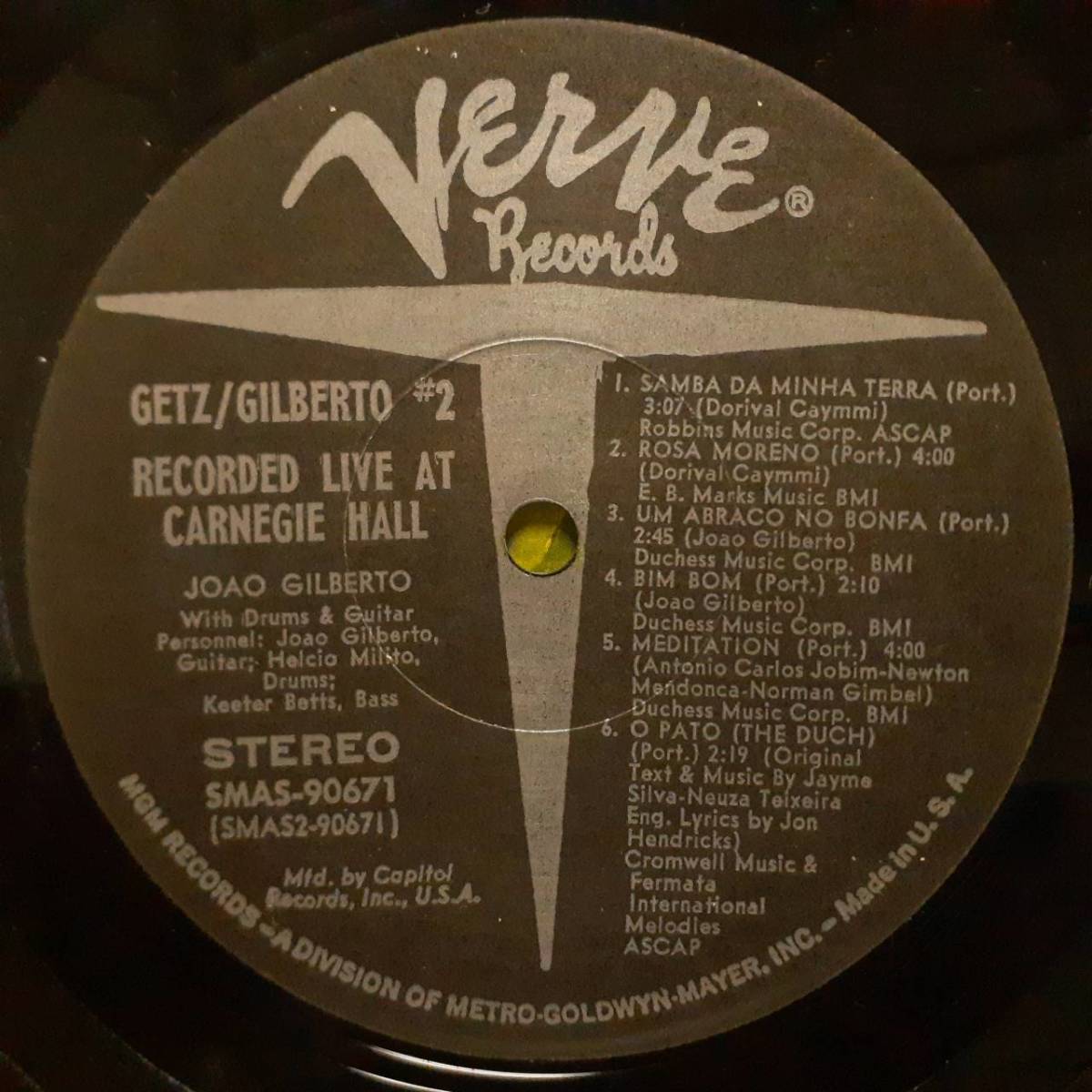 米VERVEオリジLP！黒銀Tラベル Capitolクラブ盤 Stan Getz / Joo Gilberto / Getz / Gilberto #2 1966年 V6-8623 (SMAS-90671) ボサノバの画像2