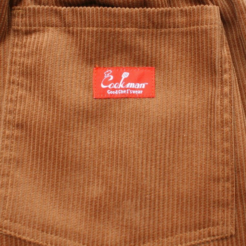 新品 Cookman クックマン コーデュロイ Corduroy シェフパンツ イージーパンツ 茶 ブラウン ユニセックス XL 大きいサイズ_画像5