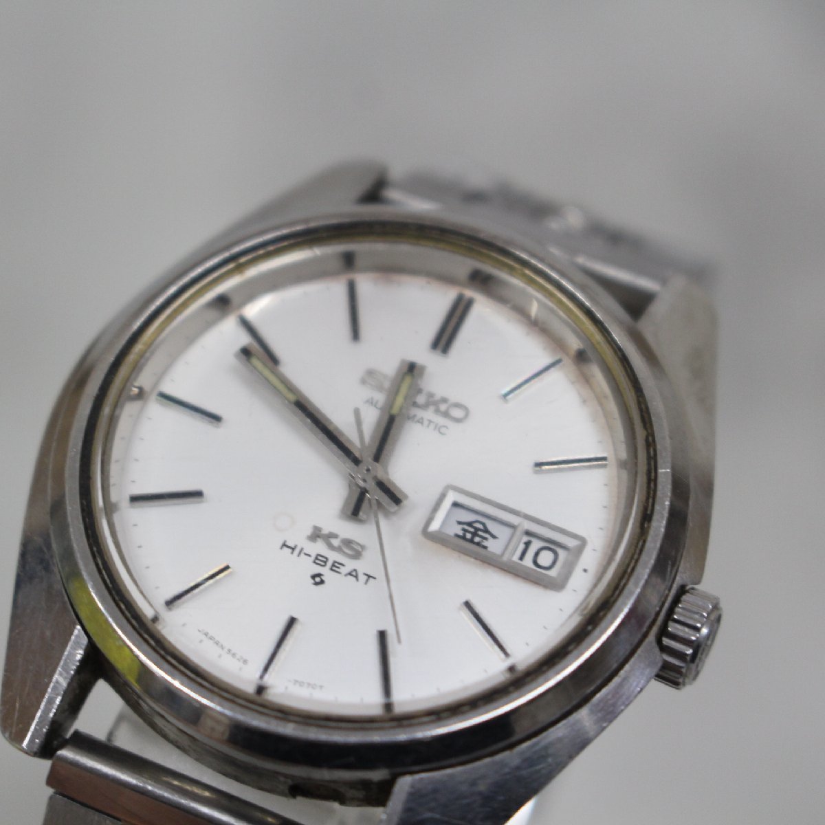 Q1160)KING SEIKO/キングセイコー KS HI-BEAT/ハイビート メダリオン 腕時計 自動巻き 5626-7000 デイデイト メンズ 現状品_画像4