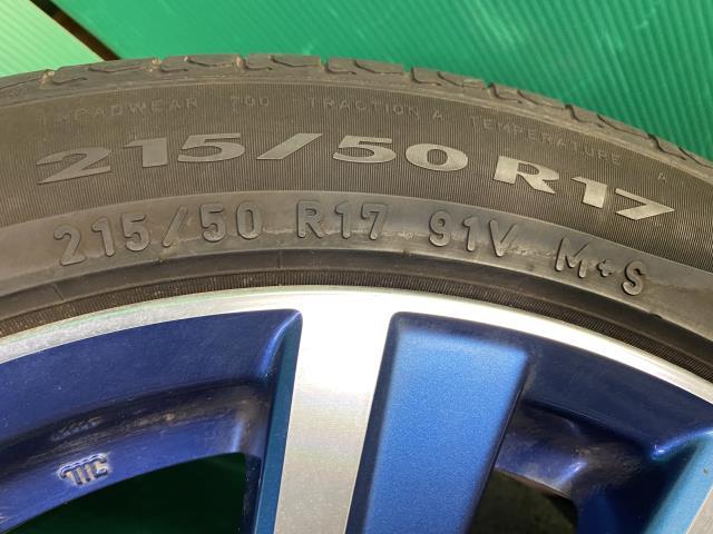 中古 リーフ AZE0 アルミホイール 1本 215/50R17 タイヤホイール_画像3