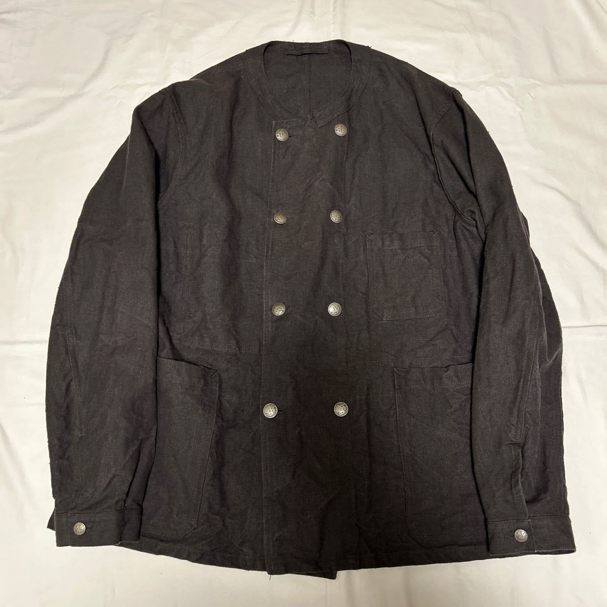 Nigel Cabourn ナイジェルケーボンFRENCH WORK JACKET HEMP CANVAS 48 チャコール ジャケット カメラマン LYBRO MALLORY COAT SHIRT ARMY_画像1