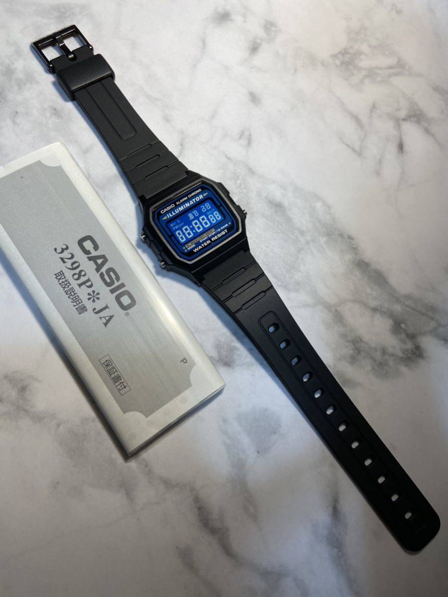 新品 カスタム【送料無料】CASIO F105W-1A EL発光モデル ブルー反転液晶 チープカシオ カスタム タイメックス Gショック 好きにもオススメ_画像3