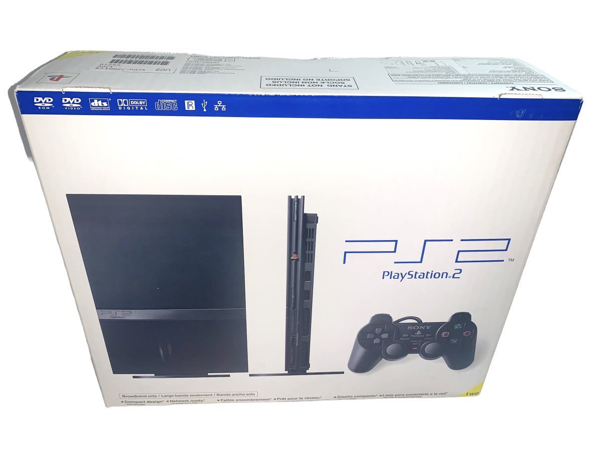 稀少品　ps2 本体　PlayStation2 SCPH-77001 海外版　チャコール　ブラック