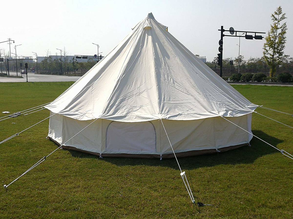  原文:D&R ベルテント900DポリBell tent 大 ハイクオリティ 100%コットン仕様 4ｍ 防水 ティーピーテント グランピング