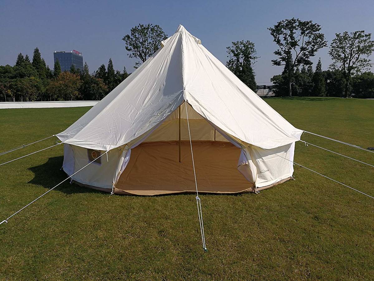  原文:D&R ベルテント900DポリBell tent 大 ハイクオリティ 100%コットン仕様 4ｍ 防水 ティーピーテント グランピング