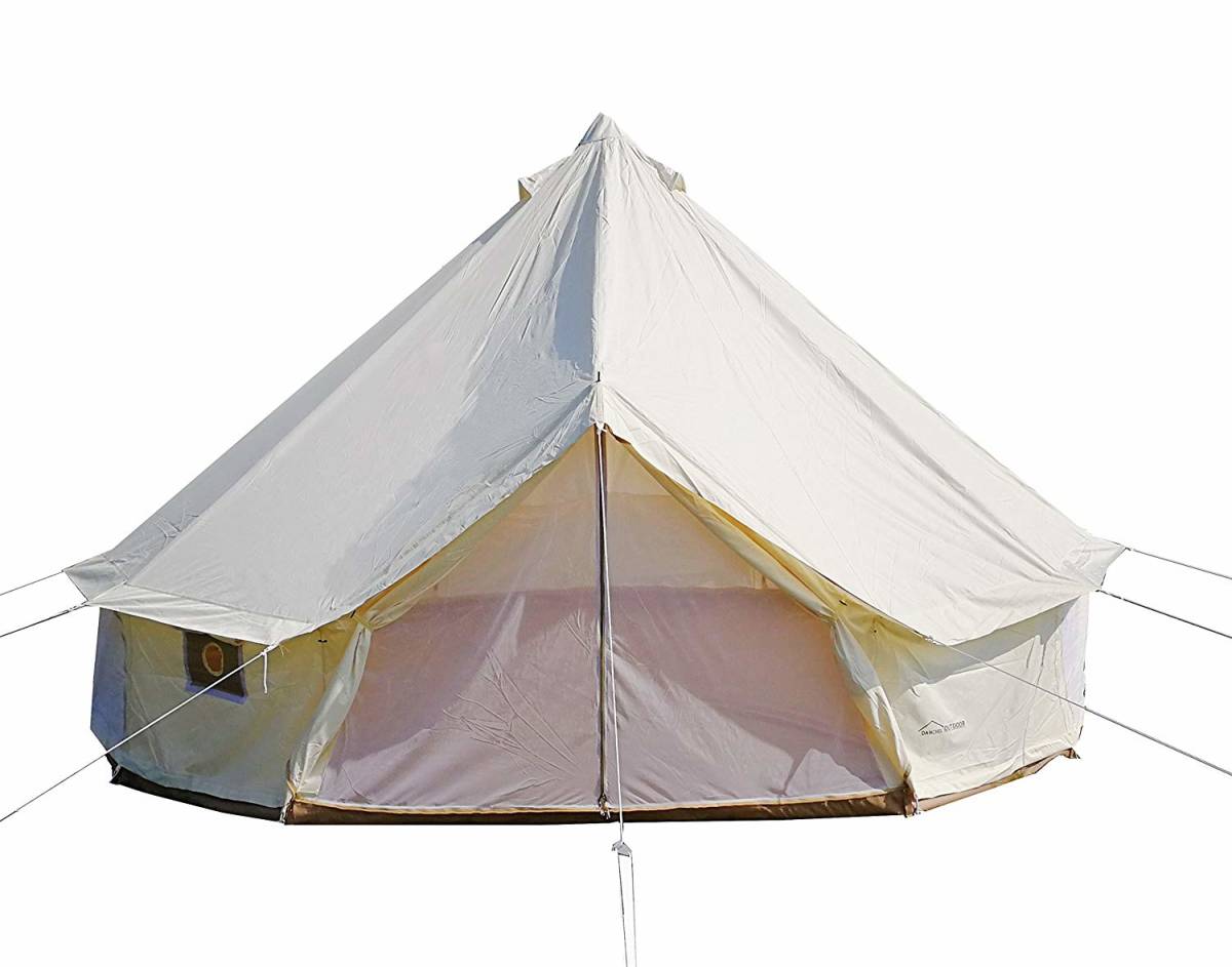  原文:D&R ベルテント900DポリBell tent 大 ハイクオリティ 100%コットン仕様 4ｍ 防水 ティーピーテント グランピング