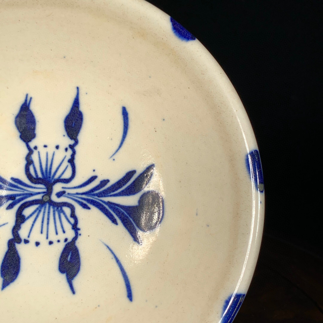 [ old .. warehouse ] Tang * Kei kiln * old .. goods * blue flower * flower .. record * ornament *. thing * China era fine art 