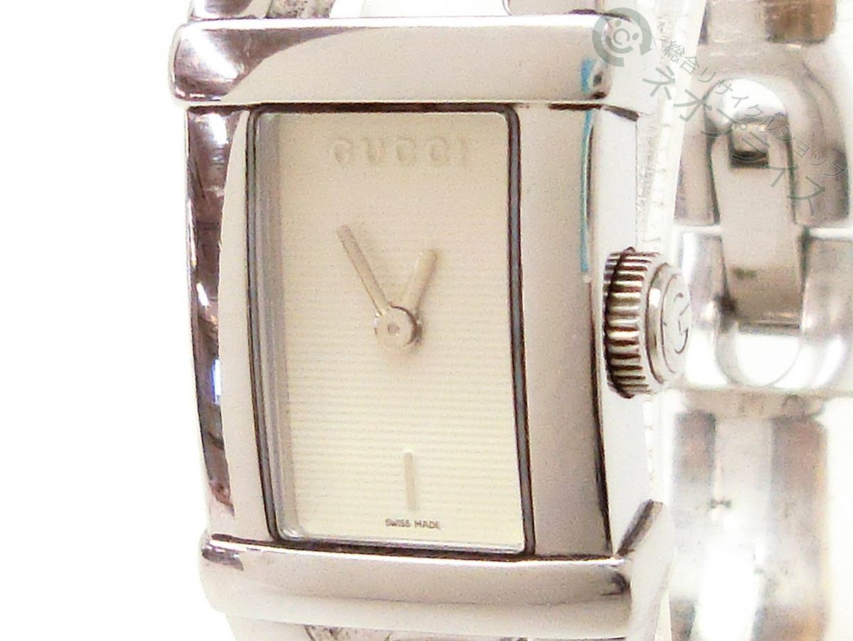◆Y7271 GUCCI グッチ 6800L バンブー レディース バングル クオーツ 腕時計_画像2