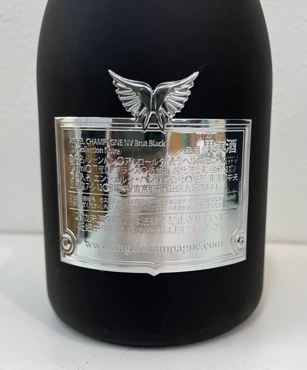 未開栓　エンジェル　ブリュット　ブラックボトル　シャンパン　 750ml 12.5％　専用ケース付き ANGEL CHAMPAGNE_画像4