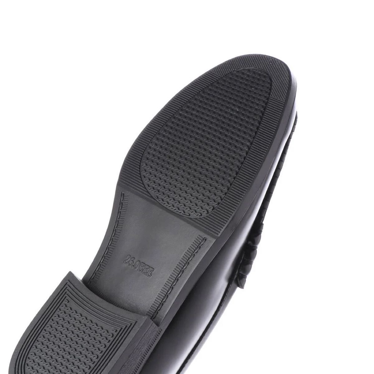 人気定番! 学生靴 メンズ ローファー 高品質 軽量 　防滑 防臭 撥水加工  BLACK 