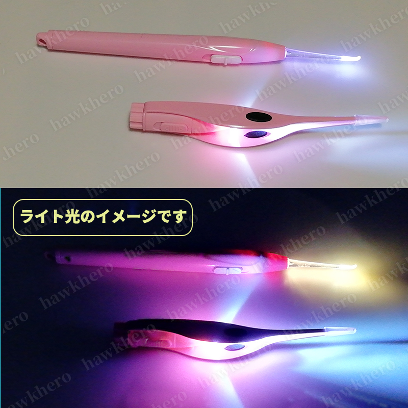 耳かき ピンセット ライト USB 充電式 光る LED ルーペ 収納ケース付 照明 掃除 セット 耳垢 赤ちゃん 子供 大人 ピンク イヤー コンパクト_画像9