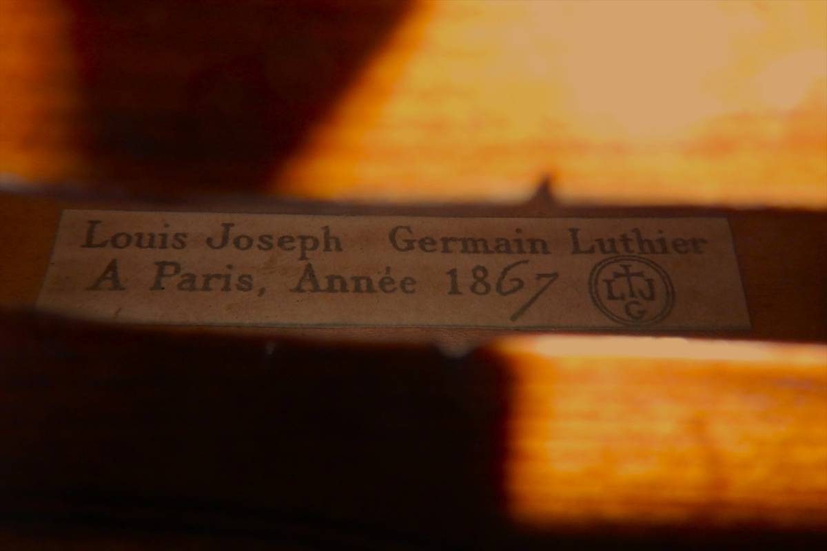 （音源有り）Modern violin 4/4: Loiis Joseph Germain 1867 ラベル　モダンヴァイオリン _画像10