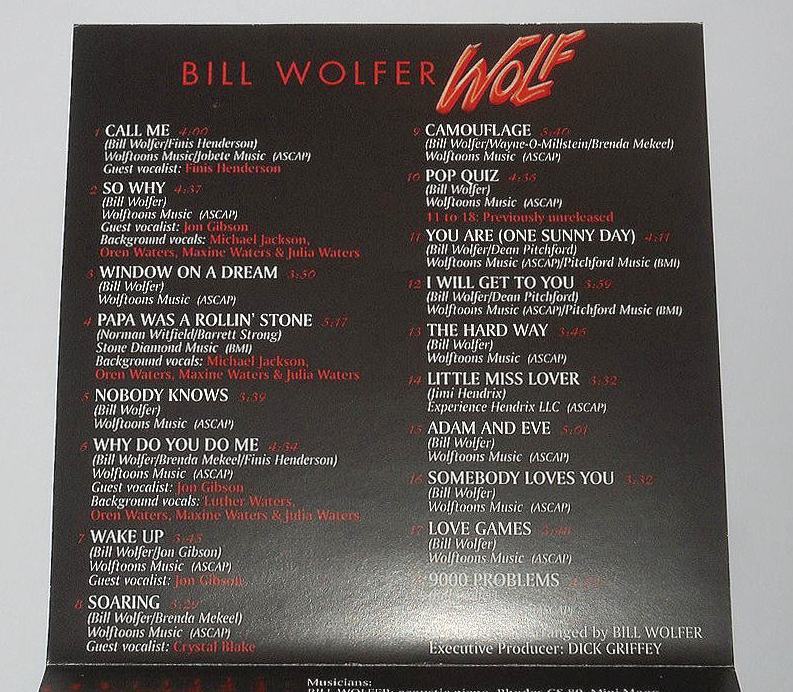 2010年カナダ盤★AOR 隠れ名盤★『Wolf デジタルの夜+8＊Bill Wolfer』1982年作品＊マイケル・ジャクソン,スティーヴィー・ワンダー参加_画像4