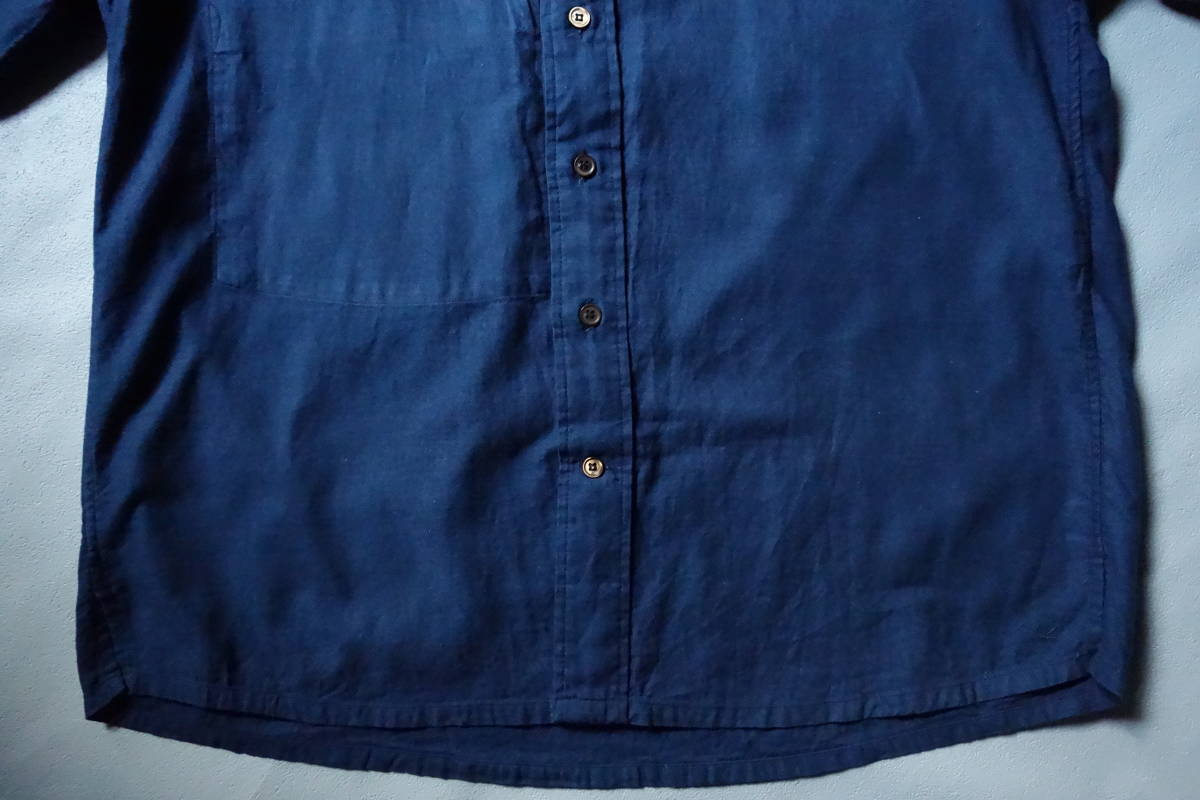 45R インディゴ 藍染 カラーレスシャツ 日本製 サイズ2（L）_画像5