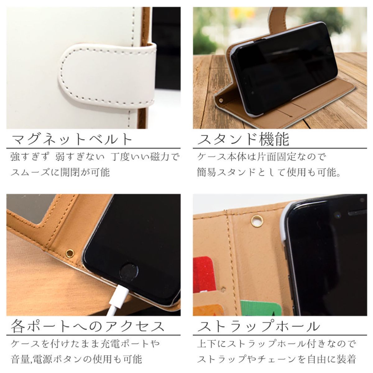 スマホケース 手帳型 セミオーダー 受注生産 iPhoneケース Android対応ケース SIMフリー 