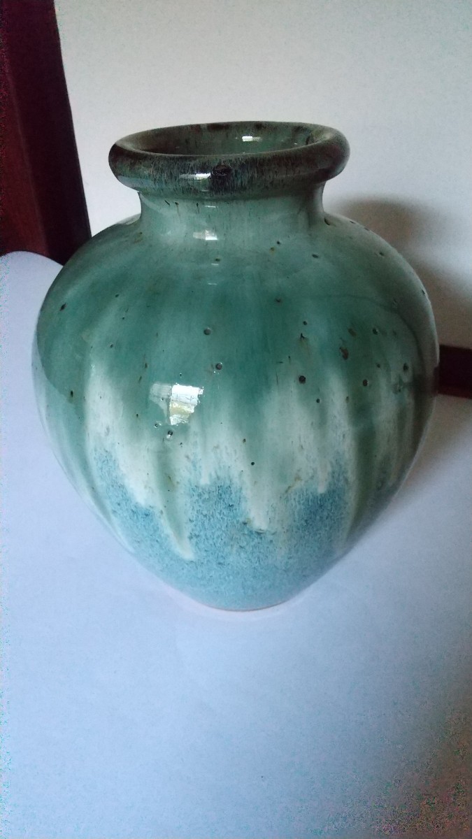 松代焼 花瓶 高さ32cm_画像1