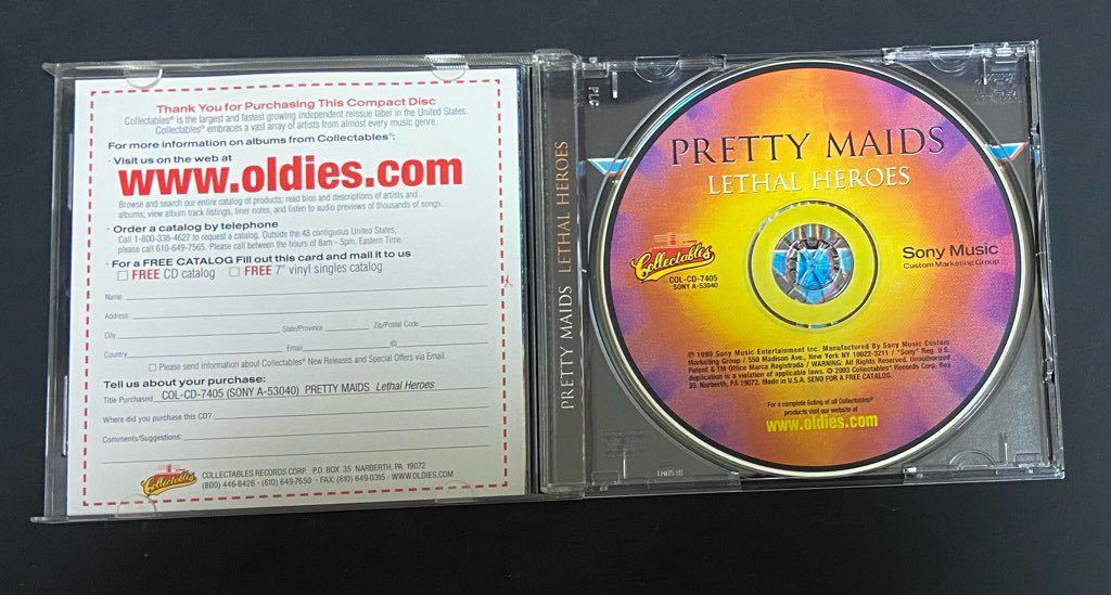 【USA盤 Collectable 2003】PRETTY MAIDS,プリティメイズ／Lethal Heroes(Jump the Gun)_画像3