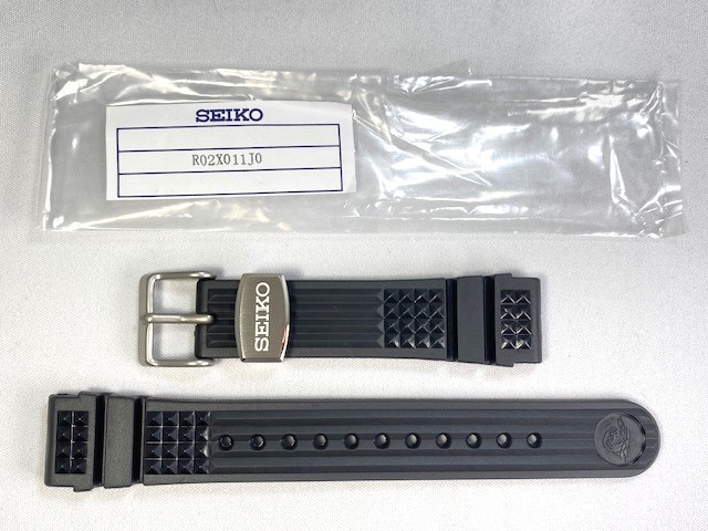 R02X011J0 SEIKO プロスペックス マリンマスター プロフェッショナル 20mm 純正ウレタンバンド ブラック SBDX017用 ネコポス送料無料_画像1