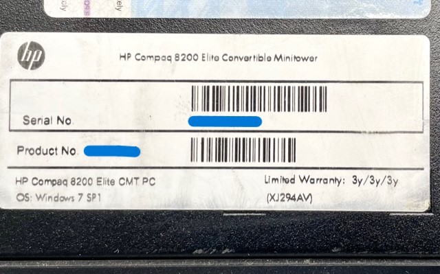 T2662 HP Compaq 8200 Elite CMT Core i7-2600 3.40GHz メモリー4GB HDD1TB+SSD128GB Windows10 _画像10