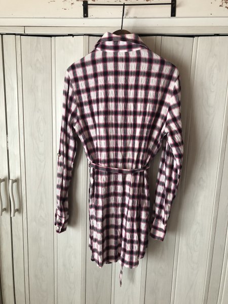 * Cecil McBee / check. wrinkle processing shirt *x