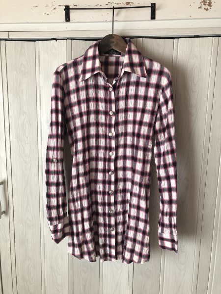 * Cecil McBee / check. wrinkle processing shirt *x