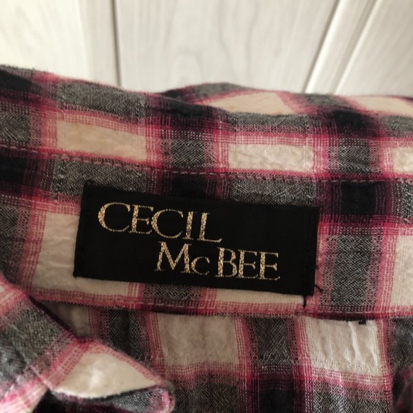 * Cecil McBee / check. wrinkle processing shirt *x