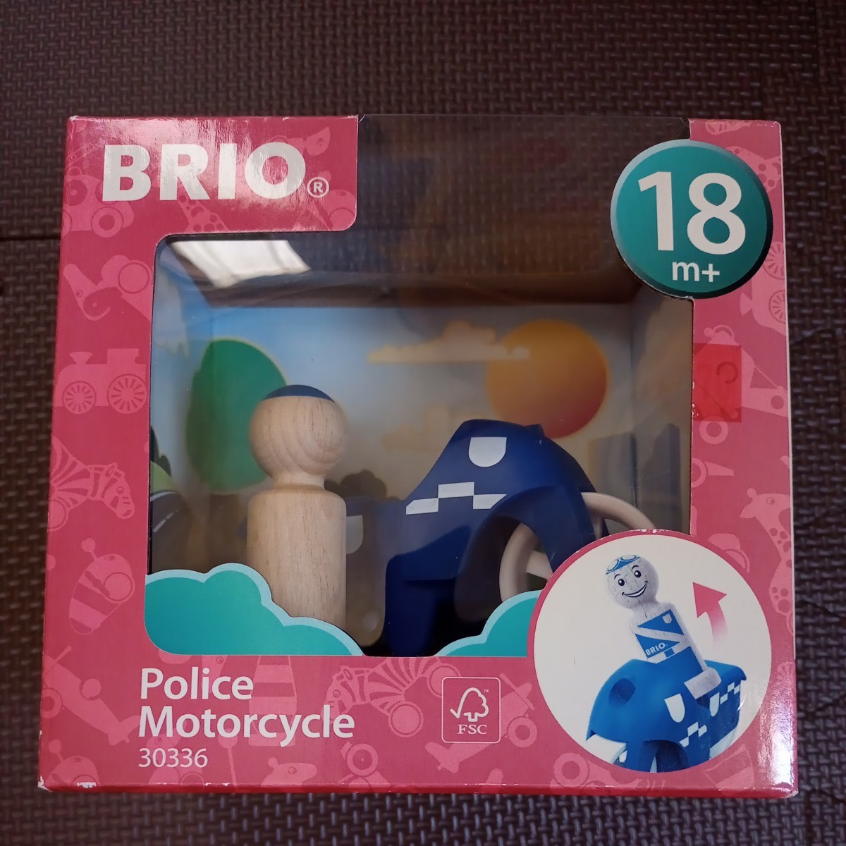 BRIO[ my Home Town Police motorcycle 30336] postal 510 MYHOMETOWN 312350303360 yellowtail oPoliceMotercycle