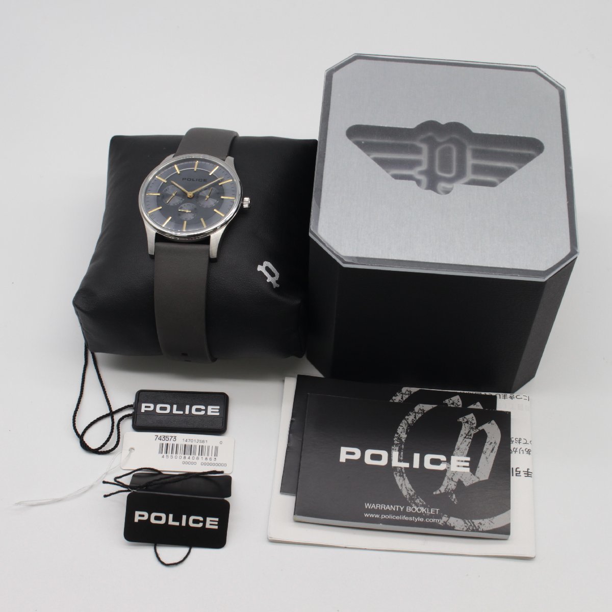 0339▲【4点まとめ売り】BRIGADA/RUBEUSTAN/Naviforce/POLICE 腕時計 ビジネス フォーマル カジュアル メンズ レディース おしゃれ_④POLICE 腕時計 PL.14701JS61