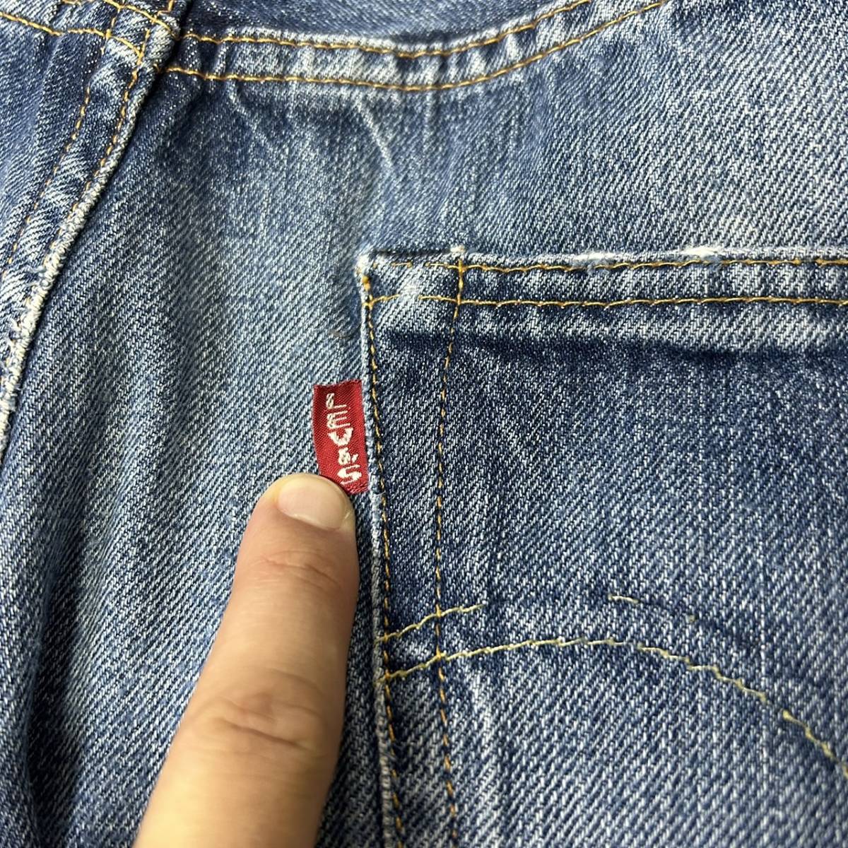 貴重 正規品 Levis VINTAGE CLOTHING LVC 47501-0050 リーバイス 501XX 1947年モデル 復刻 ダメージ加工 セルビッチ デニムパンツ W34 L34_画像5