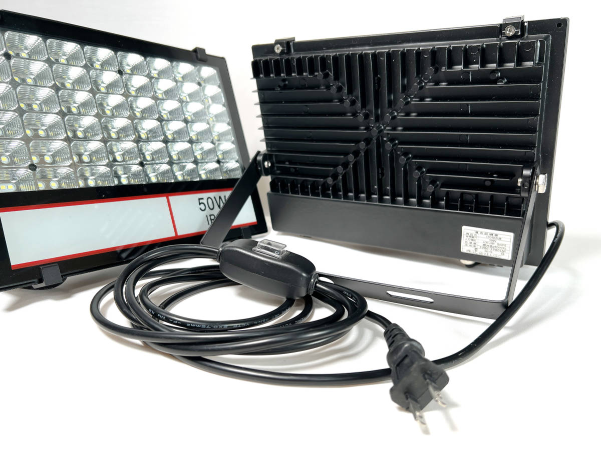 超薄型・超高輝度 LED投光器 50W（500W相当）昼光色 5000ルーメン（2台）_画像3