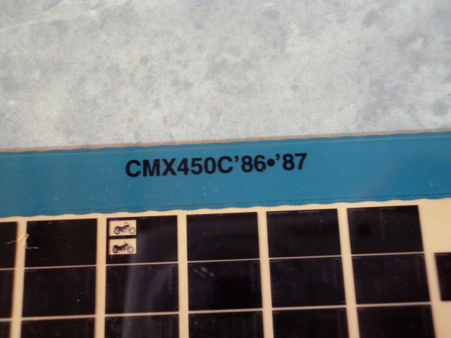  micro film parts list CMX450C \'86 \'87 that time thing. HONDA Honda 