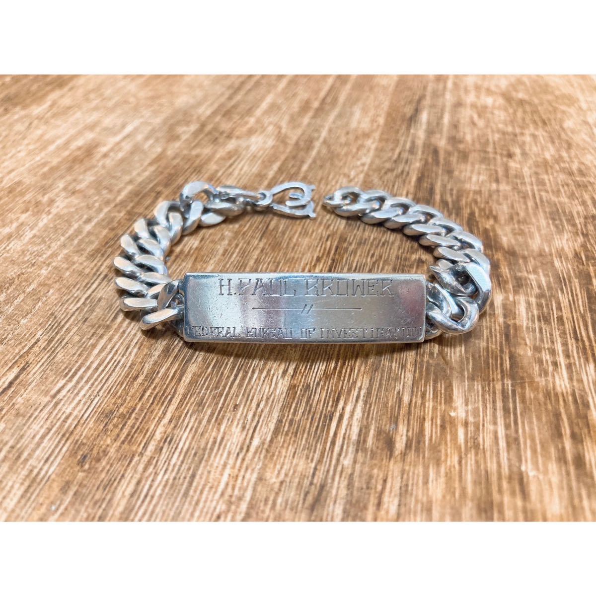 超希少!VTG 1940’s WWII FBI MEXICO SILVER ID BRACELET US NAVY USN SWEET HEART JEWELRY ARMYビンテージ大戦IDシルバーブレスレット_画像6