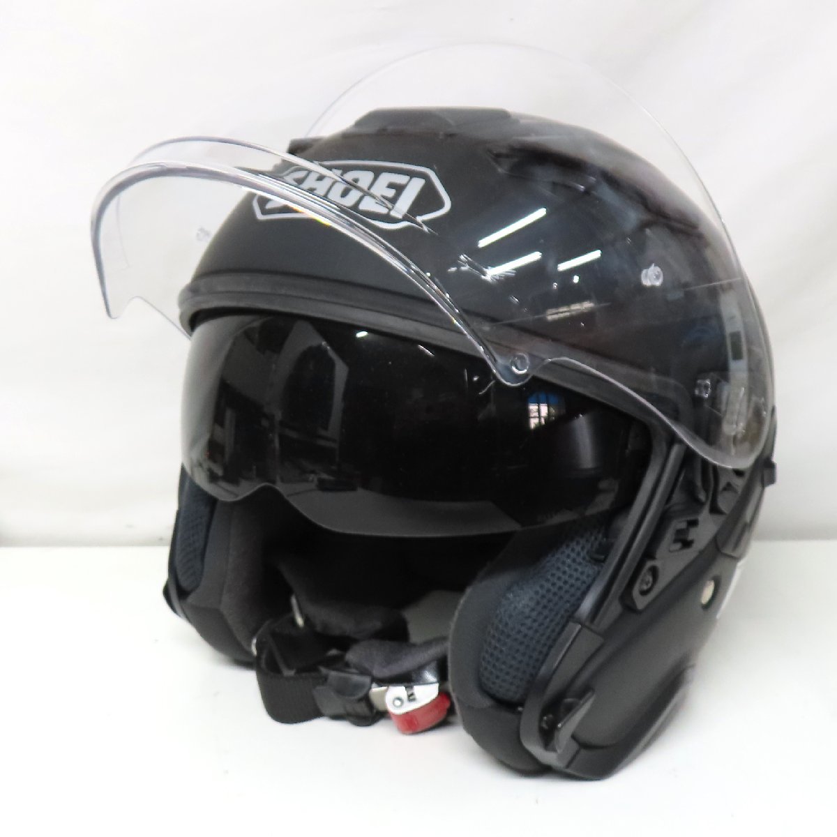 【おまけミラーシールド2枚付】SHOEI ショウエイ J-CRUISE2 Jクルーズ2 ジェットヘルメット Lサイズ マットブラック バイク 二輪 人気_画像3