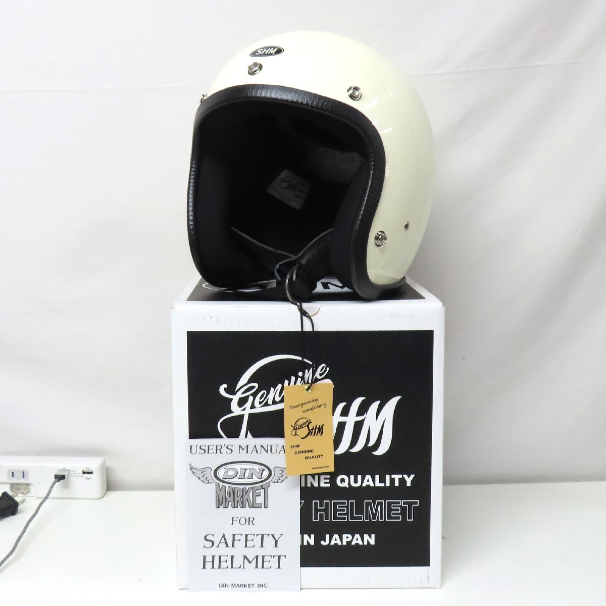 【新品未使用】SHM Lot-500 ジェットヘルメット Sサイズ アイボリー バイク 二輪 オートバイ ツーリング 人気
