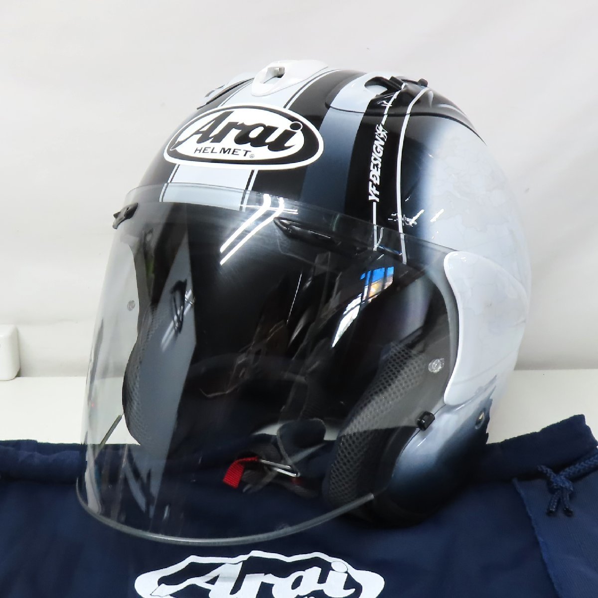 【美品】Arai アライ VZ-RAM HARADA TOUR ハラダツアー ジェットヘルメット Lサイズ 人気 バイク 二輪 オートバイ スクーター 原付_画像1