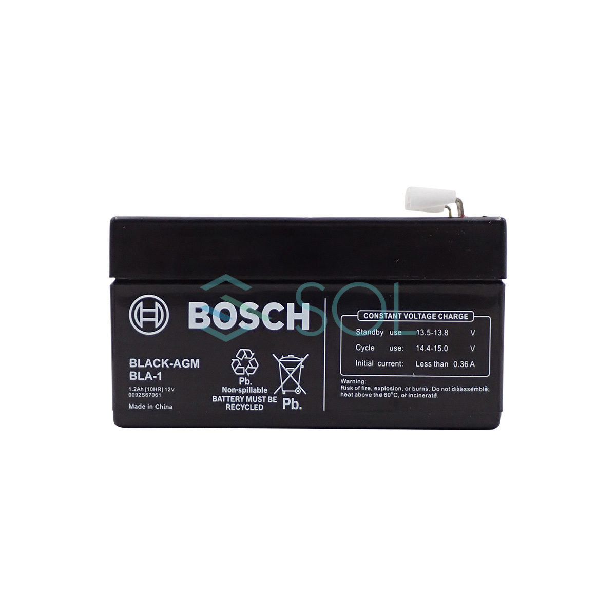 BOSCH製 ベンツ 補機バッテリー サブバッテリー BLA-1 12V 1.2Ah BLACK-AGM バックアップバッテリー Sクラス W221 W216 CLの画像2