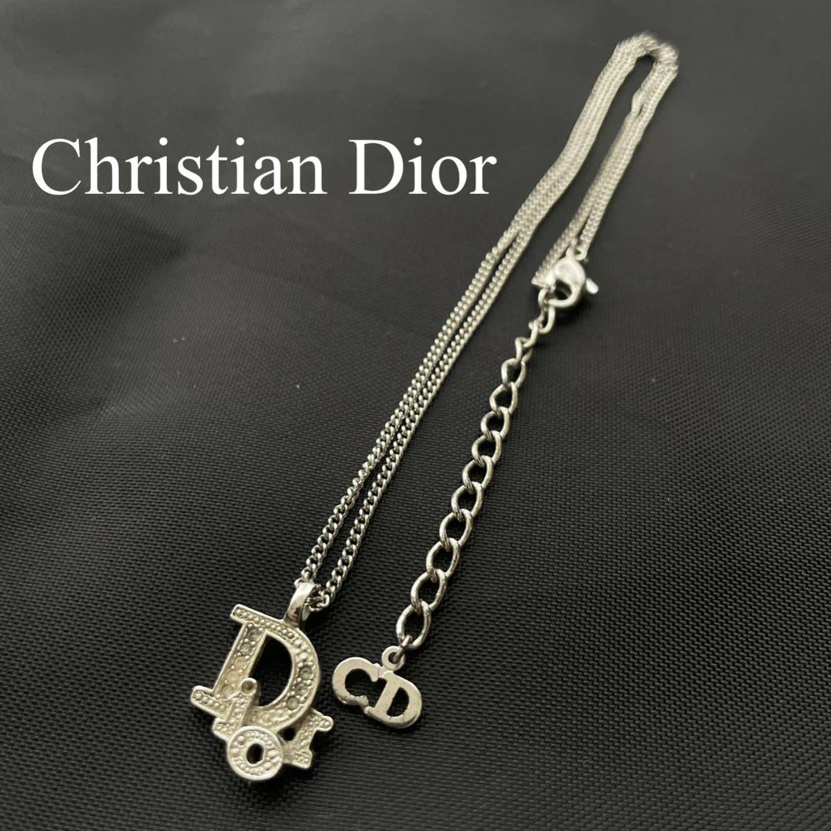 希少 Christian Dior ディオール ラインストーン ネックレス
