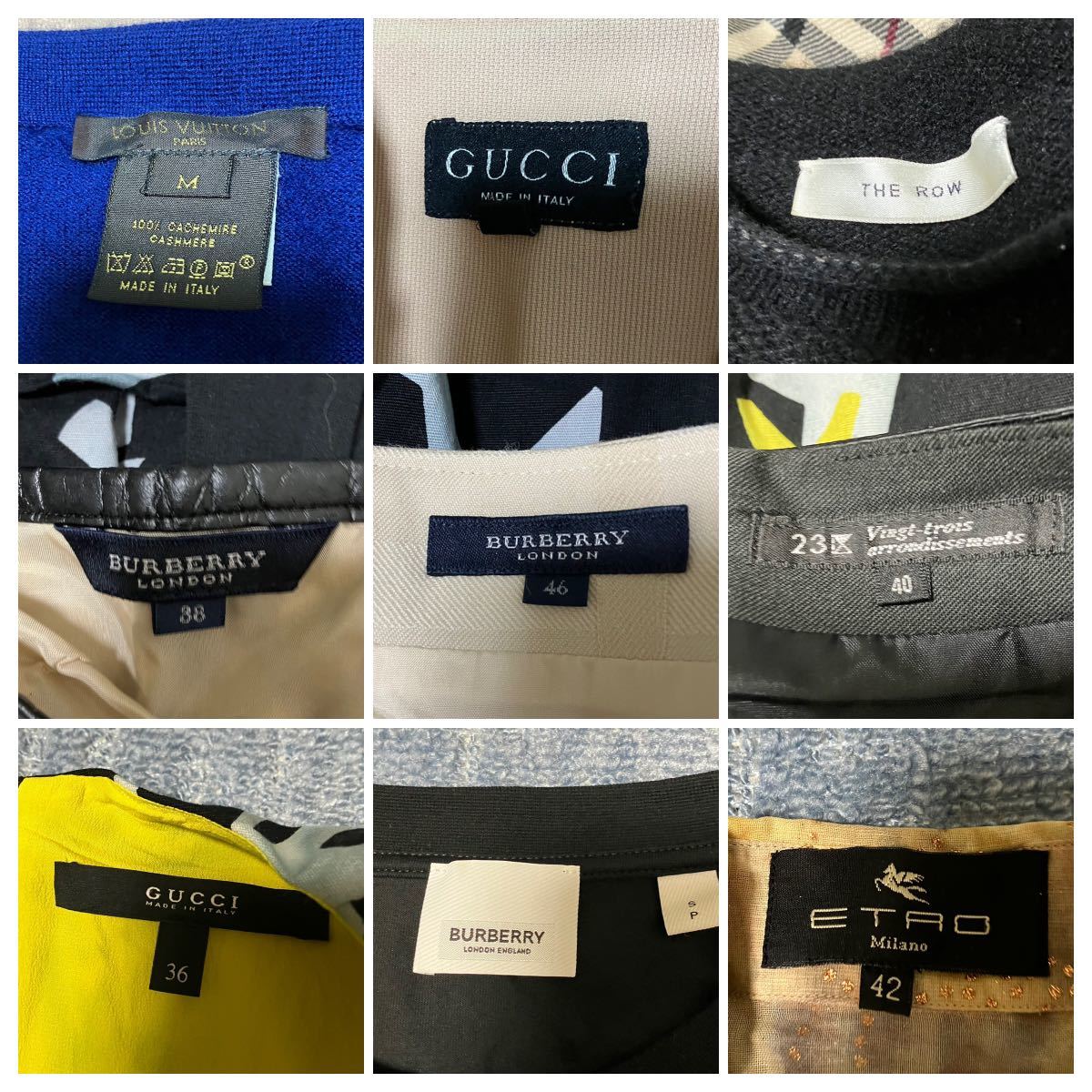 1円 ブランド アパレル まとめ LOUISVUITTON ルイヴィトン GUCCI グッチ BURBERRY バーバリー ROW ザロウ ニット スカート シャツ ジャンク_画像10