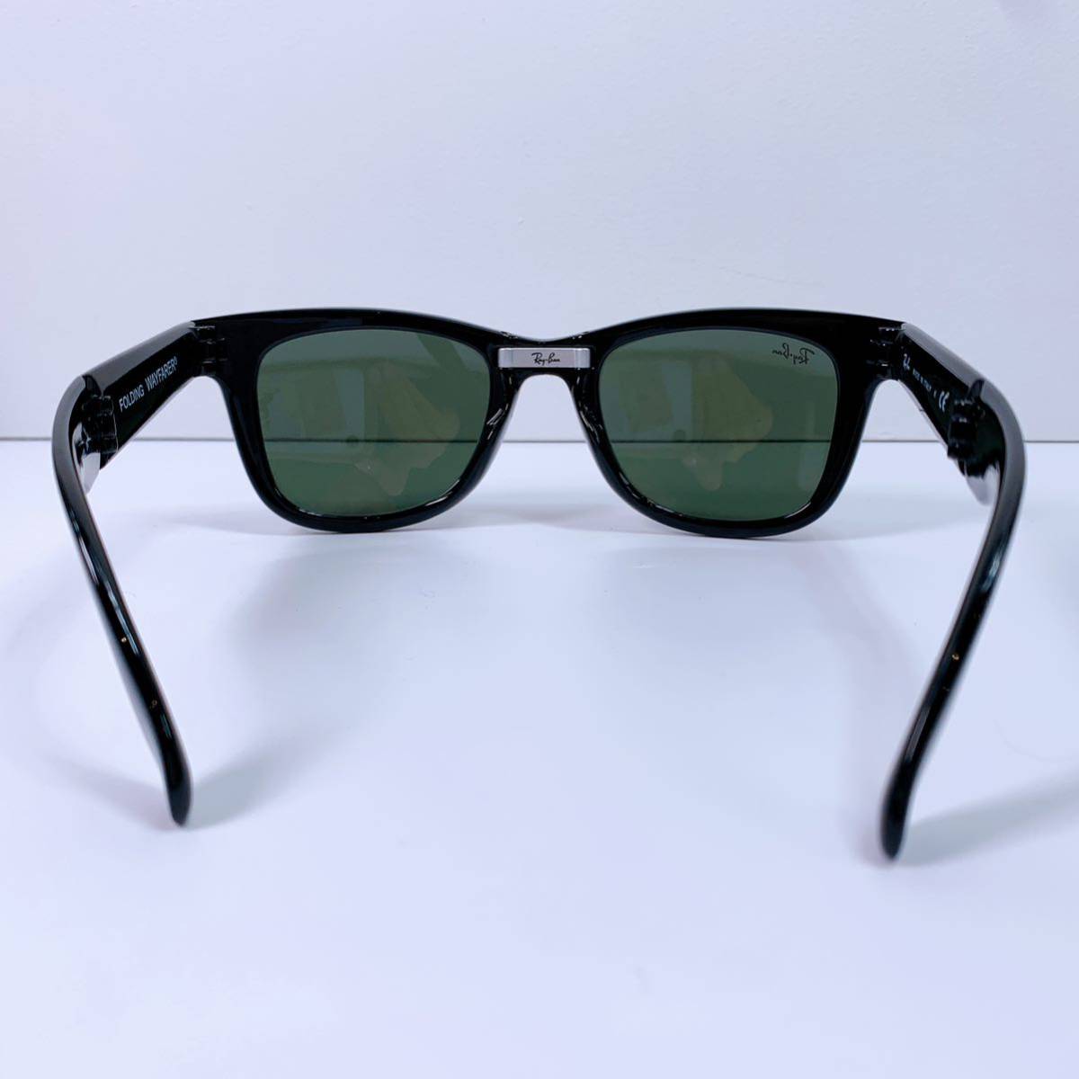 16【中古】Ray-Ban WAYFARER レイバン サングラス ウェイファーラー ブラック RB 4105 601 50□22 3N アイウェア ケース付き 現状品_画像4