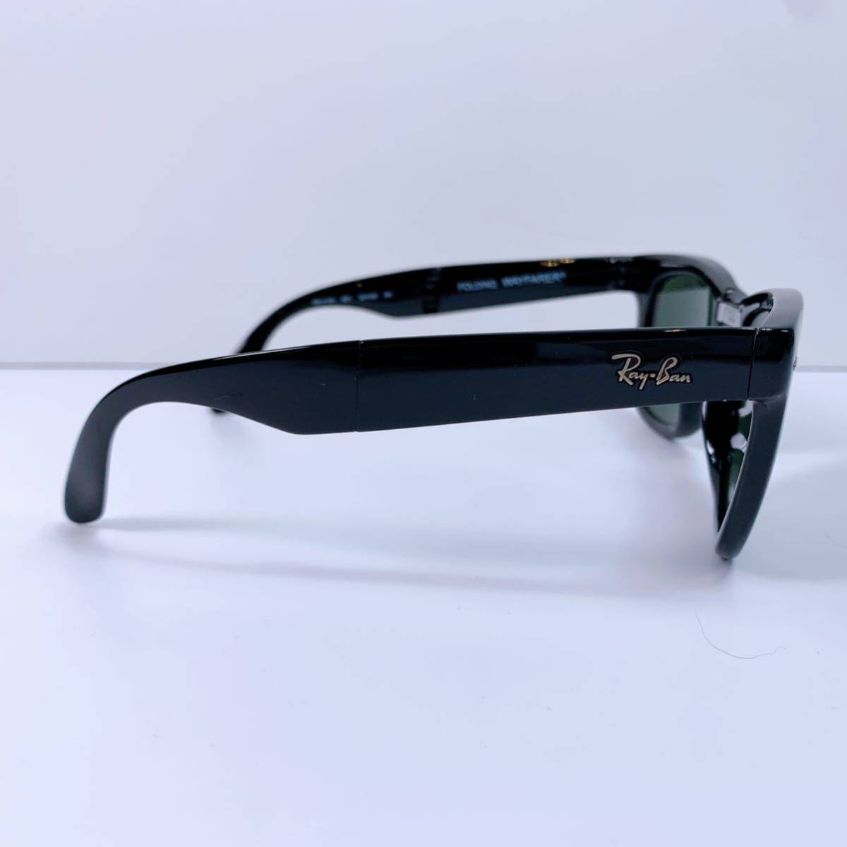 16【中古】Ray-Ban WAYFARER レイバン サングラス ウェイファーラー ブラック RB 4105 601 50□22 3N アイウェア ケース付き 現状品_画像3