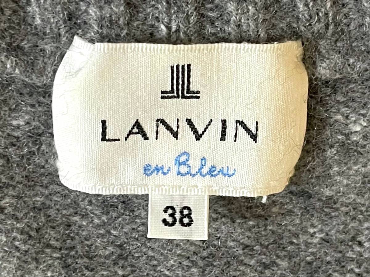 ランバン オン ブルー LANVIN en Bleu ハイネック ニットセーター レディース 38 グレー_画像4