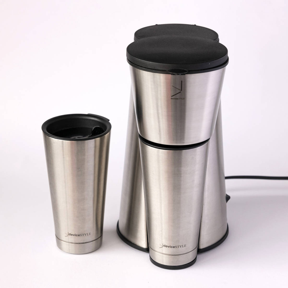 deviceSTYLE デバイスタイル サーモ マグ コーヒーメーカー Brunopasso【美品】THERMO MUG COFFEE MAKER CA-3S/CA-W3S_サーモマグカップ2個付属