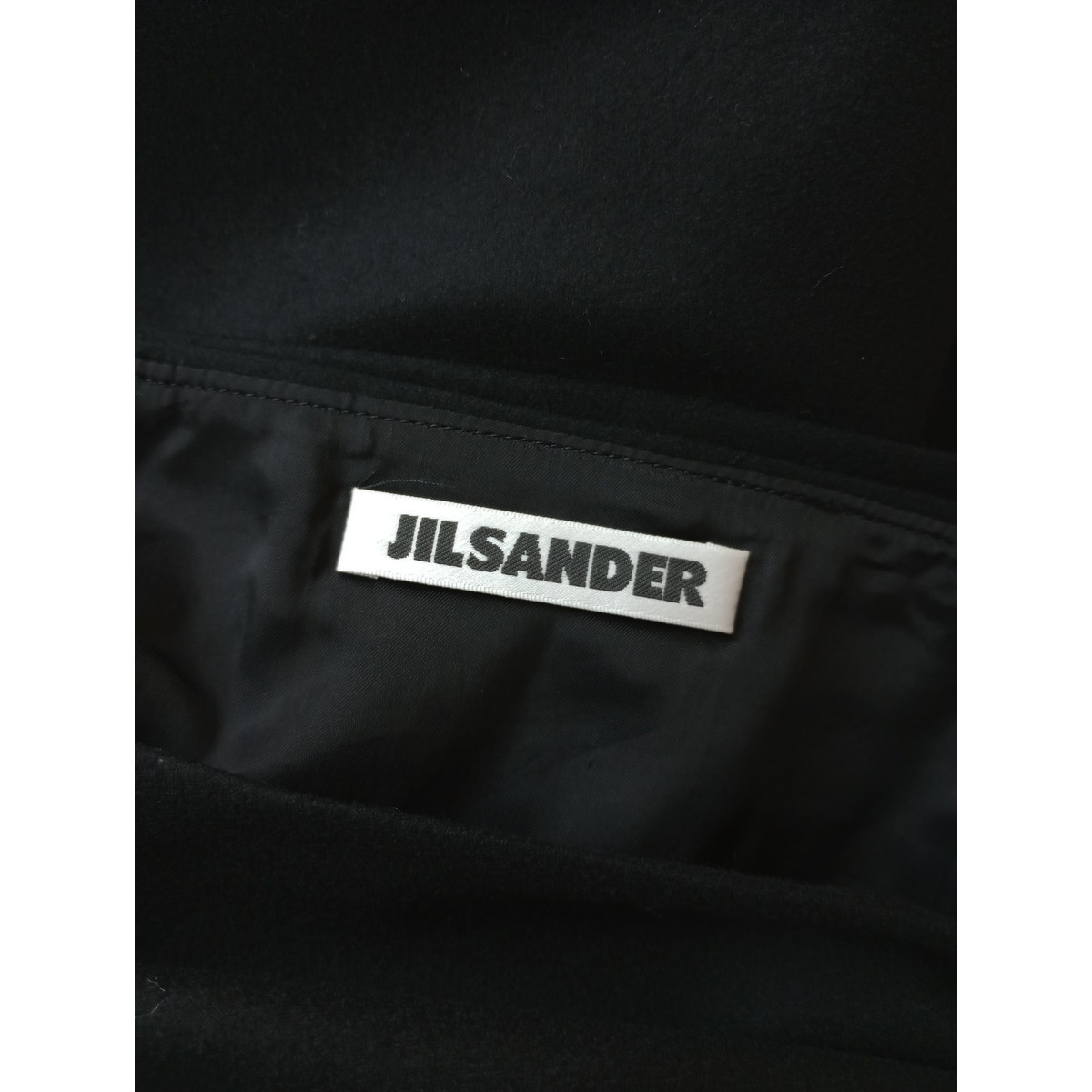JIL SANDER ジルサンダー ウール スカート 黒 ブラック 34_画像5