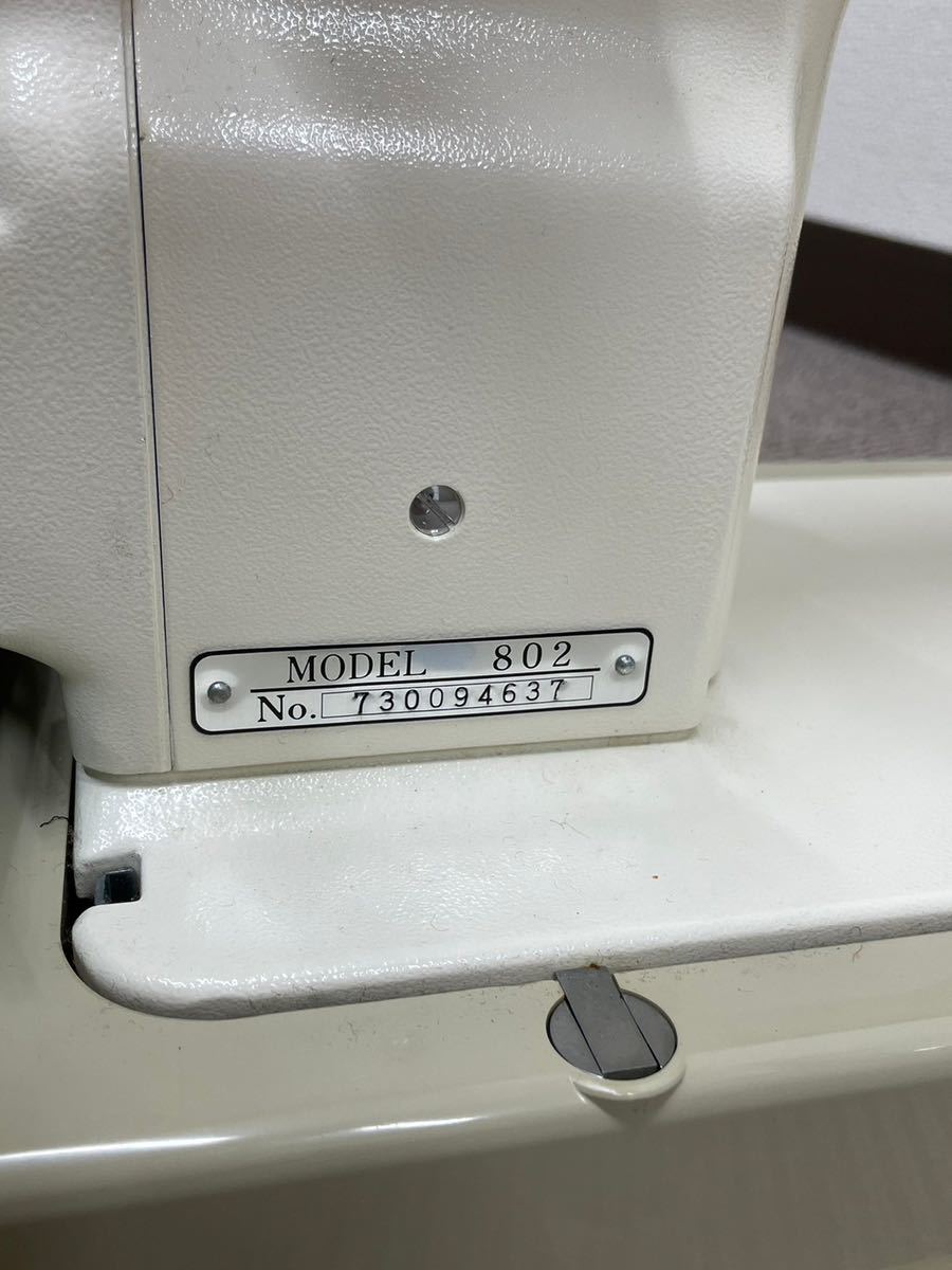 (003/11)通電動作確認済み JANOME ジャノメ ミシン MODEL 802 アンティーク フットコントローラー ハンドクラフト 手工芸 フットペダル 付 _画像7