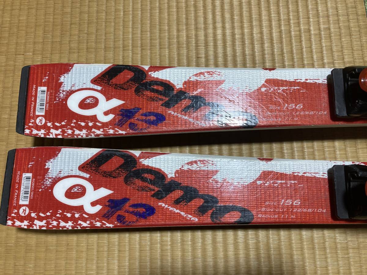 ロシニョール ROSSIGNOL DEMO ALPHA13 Slant Nose R18 156cm DESCENTEバッグ付き_表テール エッジで擦った傷多め