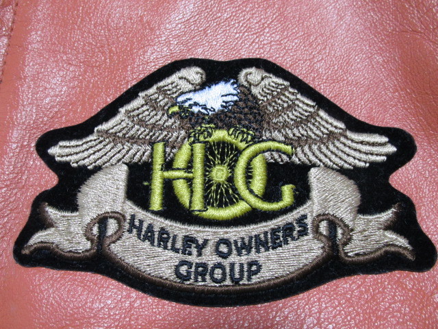 《美品》Harley-Davidson ハーレーダビッドソン ＆ゴールデンベアー Wネーム　スタジアムジャンパー　スタジャン　ビンテージ　本革　USA製_画像3