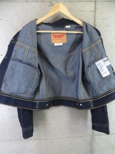 030c61◆濃紺デニム◆ビッグE◆LEVI'S リーバイス デニムジャケット Gジャン S/ジージャン/ブルゾン/デニムパンツ/ジーパン/ジーンズ_画像9