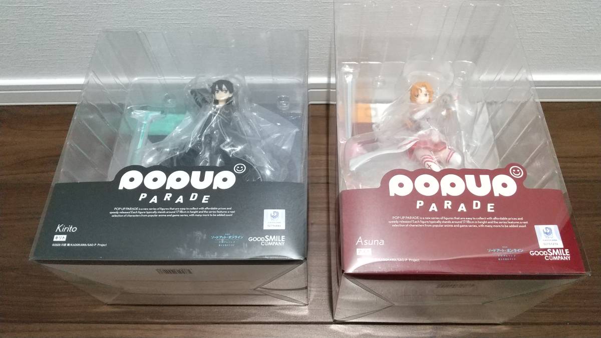 POP UP PARADE 劇場版ソードアート・オンライン　プログレッシブ星なき夜のアリア　キリト＆アスナ 塗装済み完成品フィギュアセット未開封_画像1