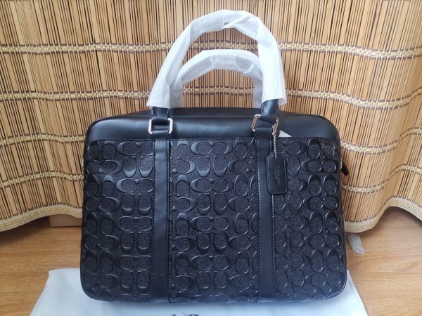 コーチ COACH アウトレット レザー 2WAY ビジネスバッグ ブリーフケース メンズ F72230 ブラック 保存袋付き 新品未使用_画像2