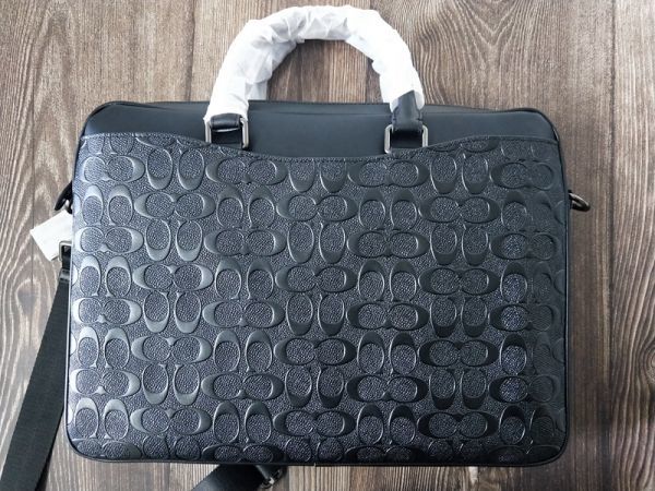 コーチ COACH レザー 2WAY ビジネスバッグ ブリーフケース メンズ F72973 ブラック 保存袋付き 新品未使用_画像2